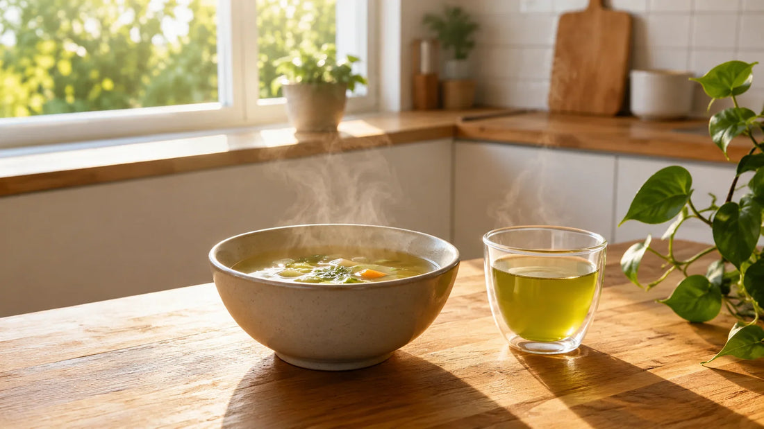 Brodo vegetale leggero durante un ciclo di dieta mima-digiuno