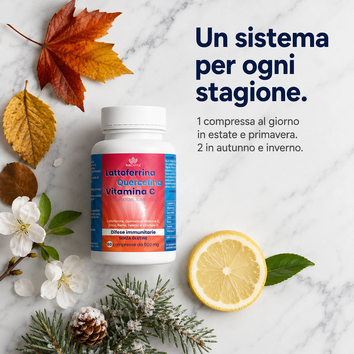 Lattoferrina, Quercetina e Vitamina C Ribovita®